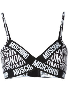 лиф от бикини с узором из логотипов Moschino