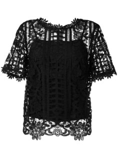 floral lattice lace top Blugirl
