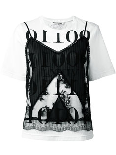 printed lace detail T-shirt McQ Alexander McQueen