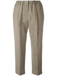 pinstripe cropped trousers Brunello Cucinelli