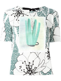 tie-back printed T-shirt Marni