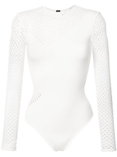 long sleeve mesh leotard Alexandre Vauthier