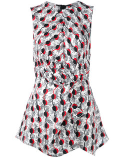 print drape knot blouse Marni