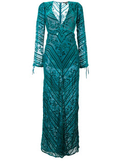 velvet deep V-neck gown For Love And Lemons