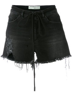 джинсовые шорты с необработанным краем Off-White