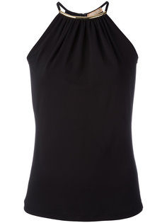 gold-tone neck detail blouse Michael Kors