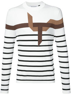 brown stripe breton top Neil Barrett