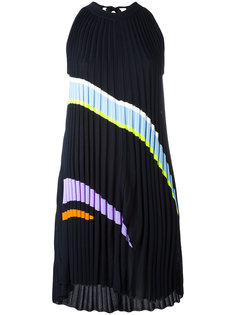 pleated angular stripe dress Versace
