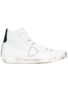 branded lace hi tops Philippe Model