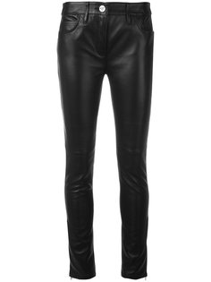 кожаные брюки скинни Versace
