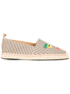 face embellished striped espadrilles Fendi