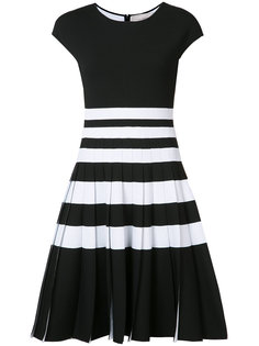 pleated stripe knit dress Carolina Herrera