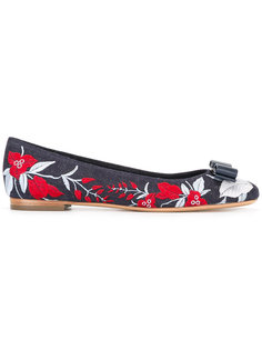 балетки с цветочным узором Salvatore Ferragamo
