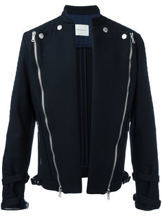 diagonal zips open jacket Pierre Balmain
