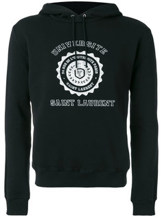 Saint Laurent Université seal printed hoodie Saint Laurent