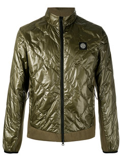 metallic quilted jacket Stone Island