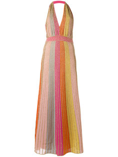 полосатое платье с отделкой металлик M Missoni