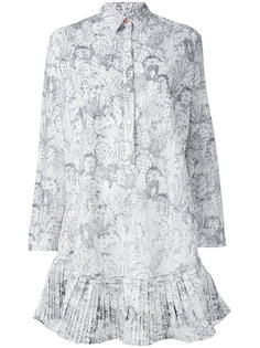 cactus sketch print shirt dress Ps By Paul Smith