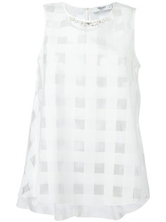 полупрозрачная блузка с квадратами Blugirl