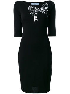платье с бантом из пайеток Blumarine