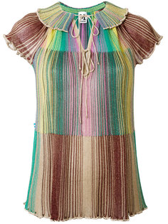 glitter pleated top M Missoni
