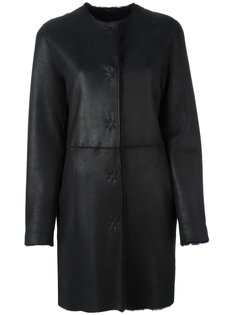single breasted shearling coat  Liska
