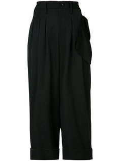 укороченные брюки Tuck Yohji Yamamoto
