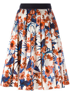 расклешенная юбка с цветочным принтом Fausto Puglisi