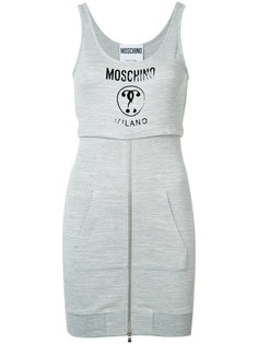 logo print hoodie dress Moschino