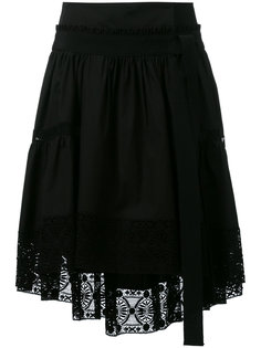 lace trim asymmetric skirt Alberta Ferretti
