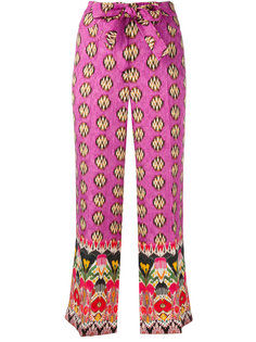 брюки с разноцветным принтом и поясом  Etro