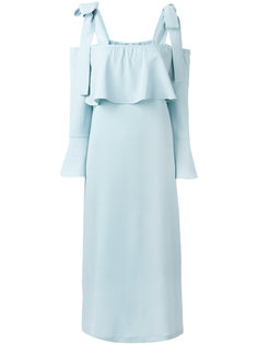 cut-out shoulder shift dress Ganni