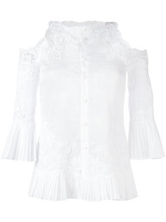 lace insert cold-shoulder blouse Ermanno Scervino
