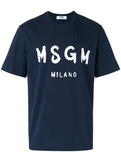 logo-print T-shirt MSGM