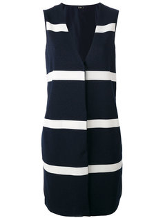 stripe panel sleeveless jacket  Herno