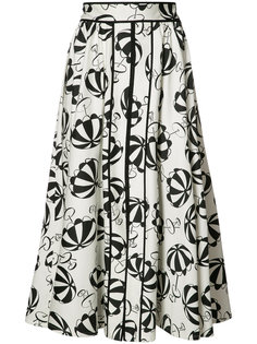printed flared skirt Carolina Herrera