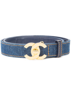 denim interlocking CC buckle belt Chanel Vintage