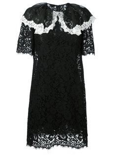 кружевное платье с полупрозрачным воротником  Dolce &amp; Gabbana