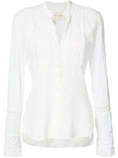 lace-panelled top Greg Lauren