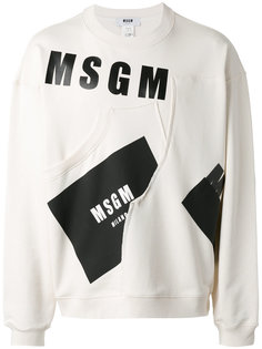 толстовка с принтом-логотипом MSGM