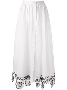 длинная юбка с цветочной отделкой Christopher Kane