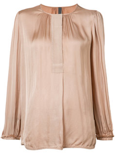 collarless blouse  Raquel Allegra