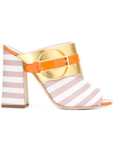 Deco Colour-Block &amp; Stripes mules Pollini