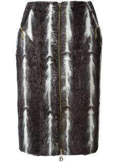 faux fur skirt Christian Dior Vintage