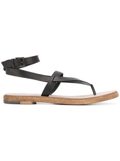 ankle strap flip flops Roberto Del Carlo