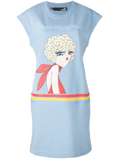 платье-футболка с принтом девушки Love Moschino