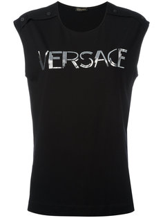 топ без рукавов с логотипом Versace