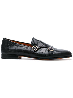 туфли-монки с тисненым узором Santoni