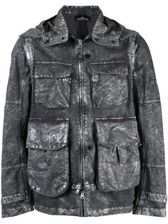 куртка с капюшоном и эффектом металлик  Stone Island Shadow Project