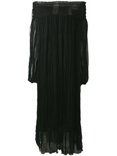pleated open-shoulder dress Nº21